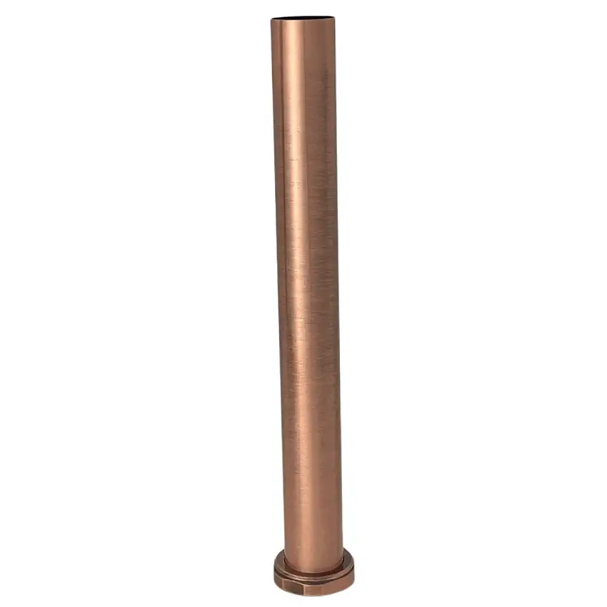 Tauchrohr für Siphon mit Verschraubung und Dichtung 32mm x 300mm, Kupfer