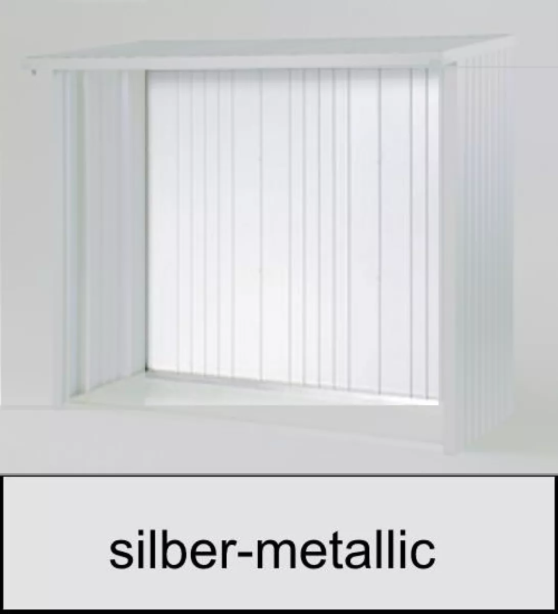 Biohort Rückwand WoodStock 150, silber-metallic, 145,5 x 1 x 196,5 cm