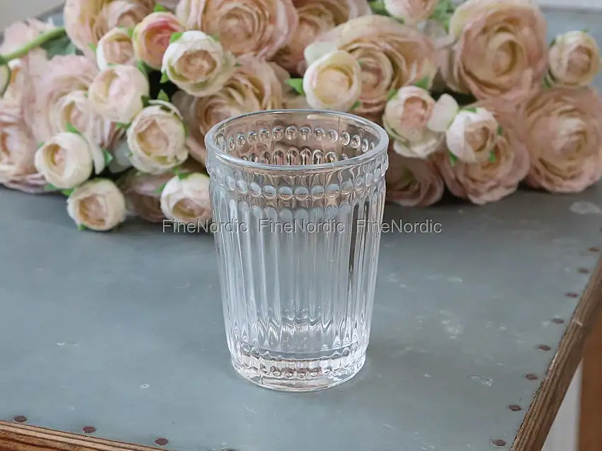Chic Antique Becher mit Rillen Klar