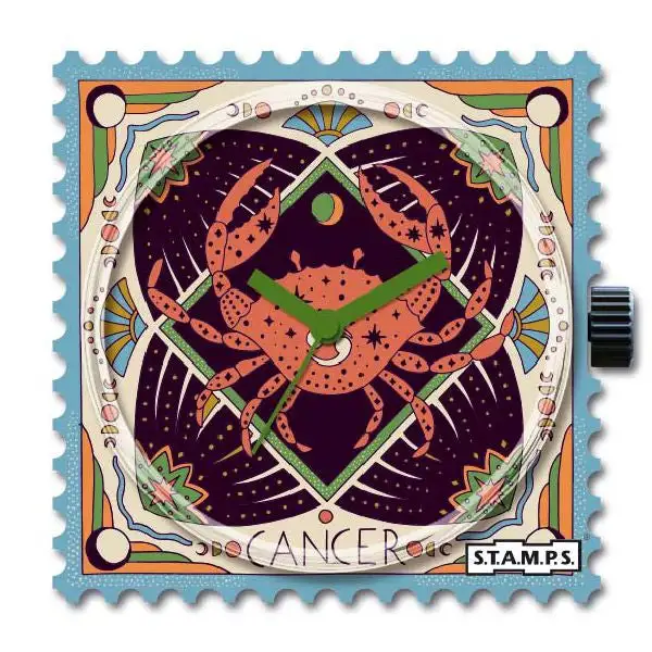 STAMPS Uhr Zifferblatt Sternzeichen Krebs