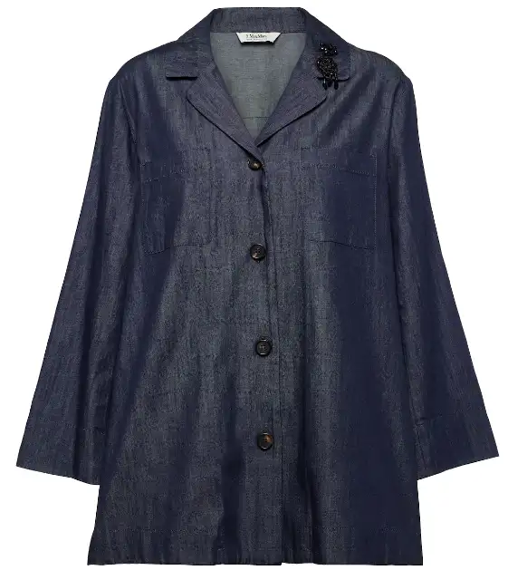 Max Mara - Bluse im Denim Look