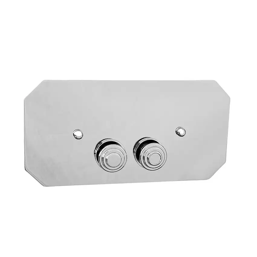 Drückerplatte / Betätigungsplatte Art Deco, für Geberit, Chrom