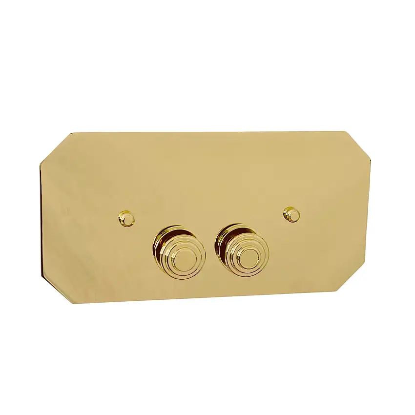 Drückerplatte / Betätigungsplatte Art Deco, für Geberit, Gold
