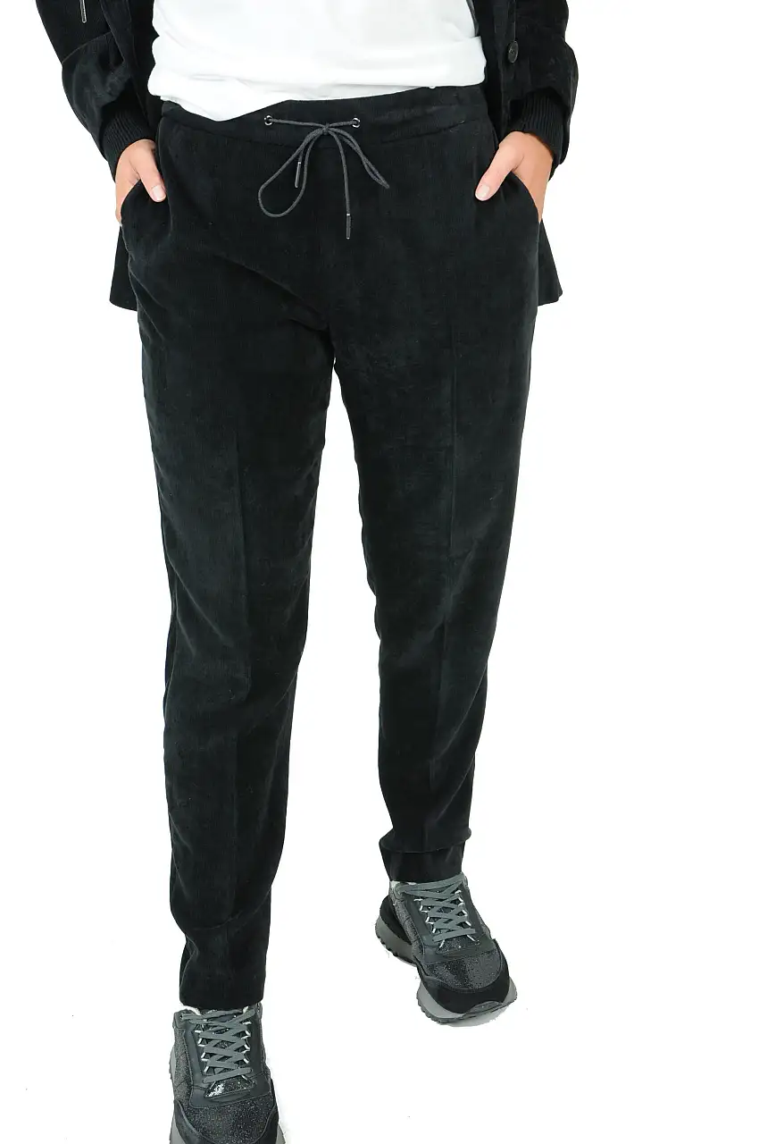 Fabiana Filippi - Cordhose im Jogging Stil schwarz