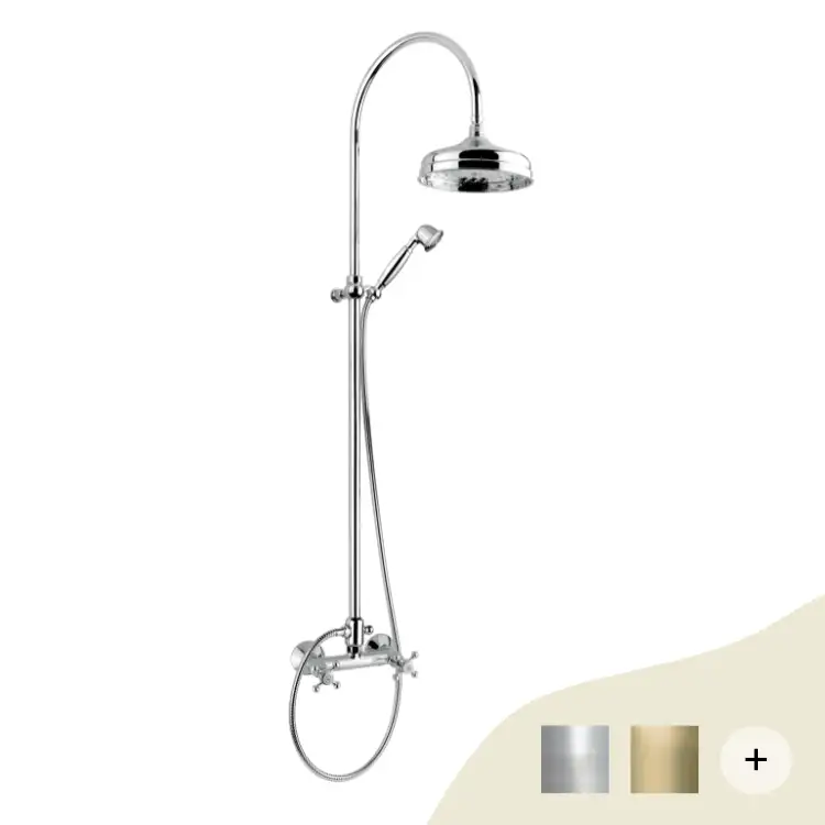 Vintage Duscharmatur Lady mit Handbrause und Regendusche