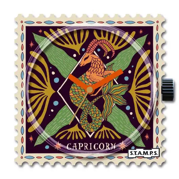 STAMPS Uhr Zifferblatt Sternzeichen Steinbock