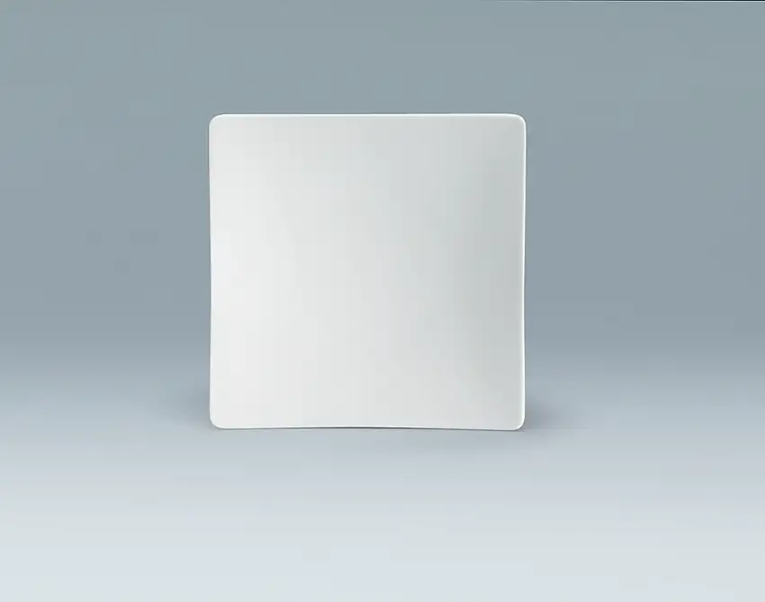Schönwald, Fine Dining - Teller, halbtief coup, eckig, weiss, uni, 24 cm