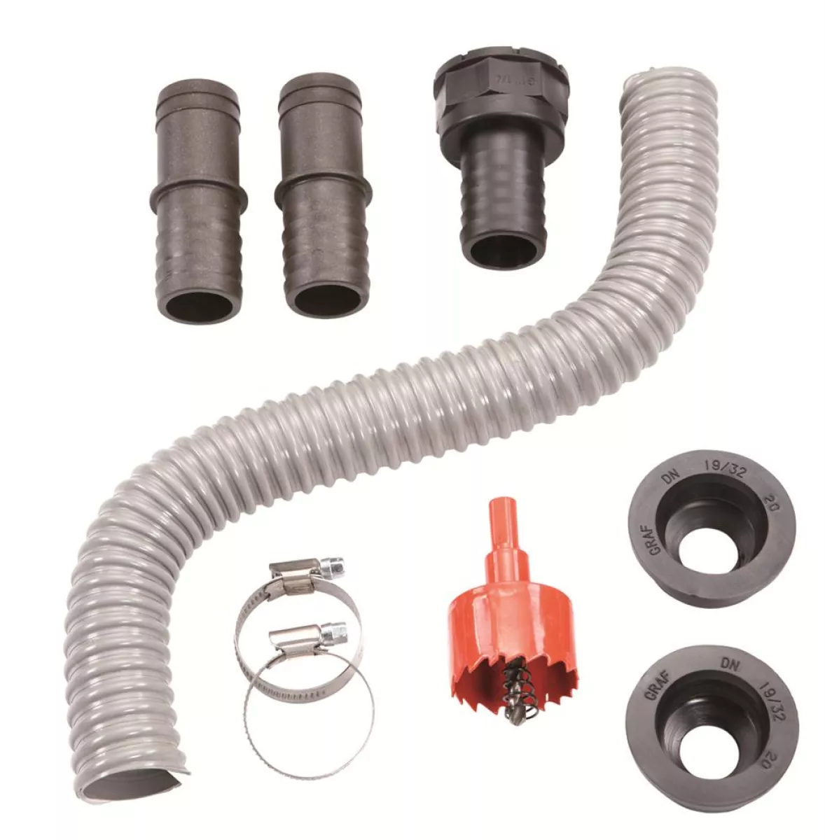 GARANTIA FLEX-COMFORT Verbindungsset 1 1/4" Zoll, grau