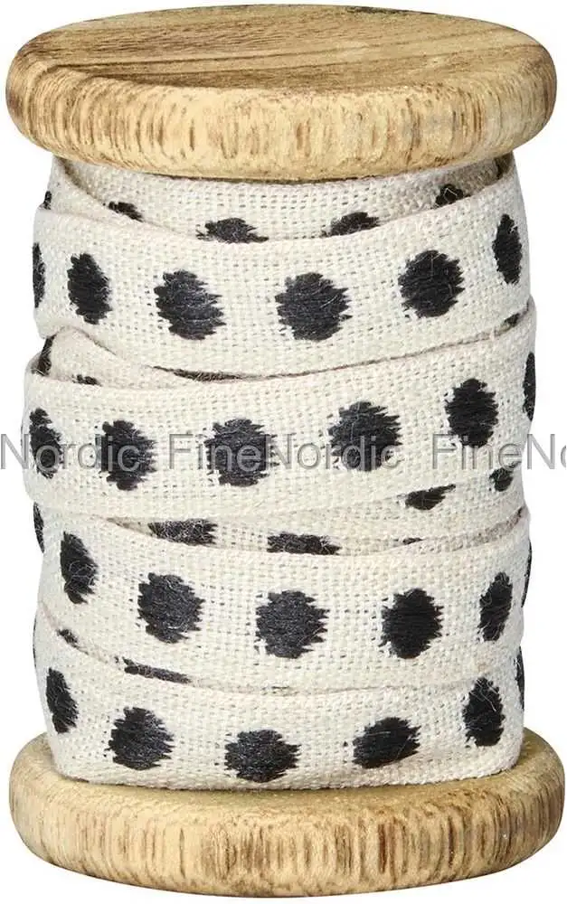 GreenGate Band - Ribbon Paula Dark Grey 10 mm