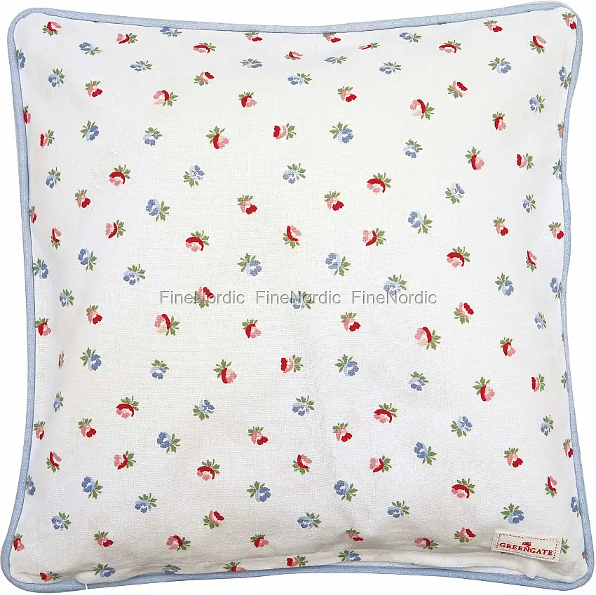 GreenGate Kissenhülle Viola White 40 x 40 cm