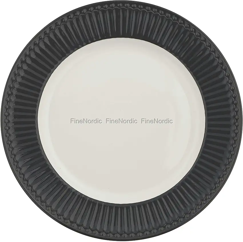 GreenGate Teller Dinner Plate Alice Dark Grey