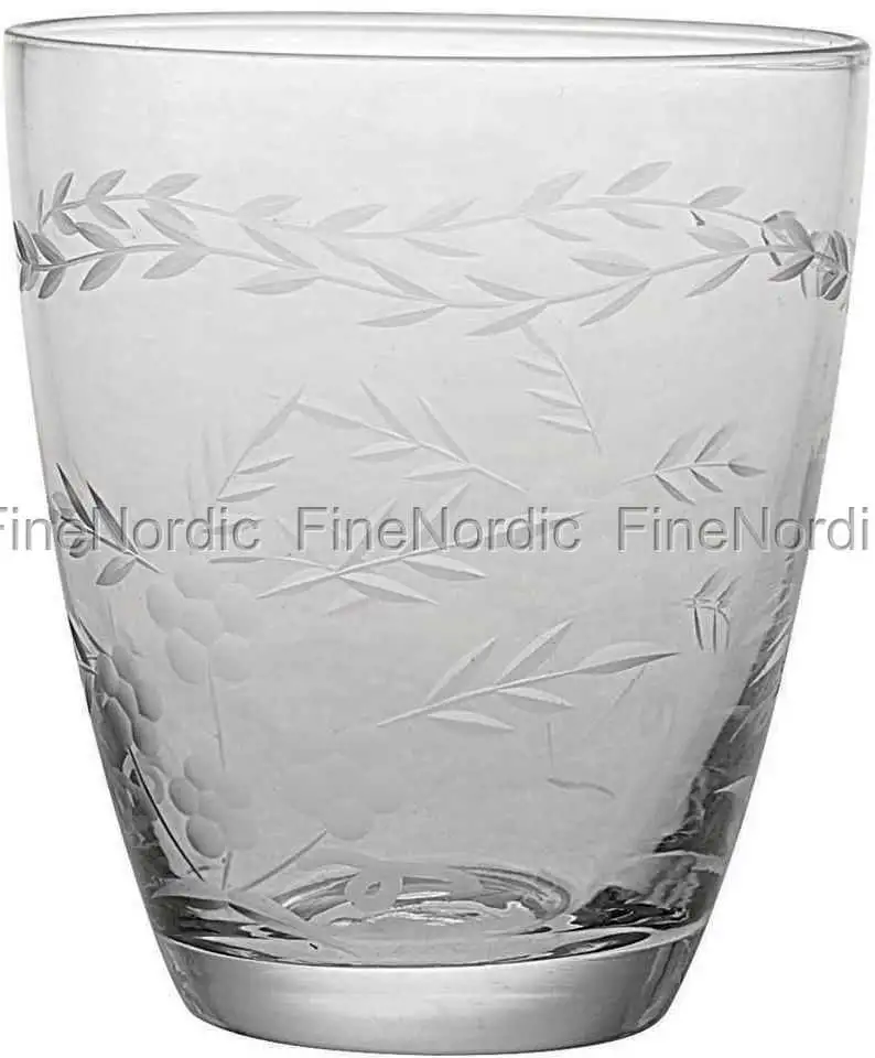 GreenGate Wasserglas - Glass with cutting - Clear