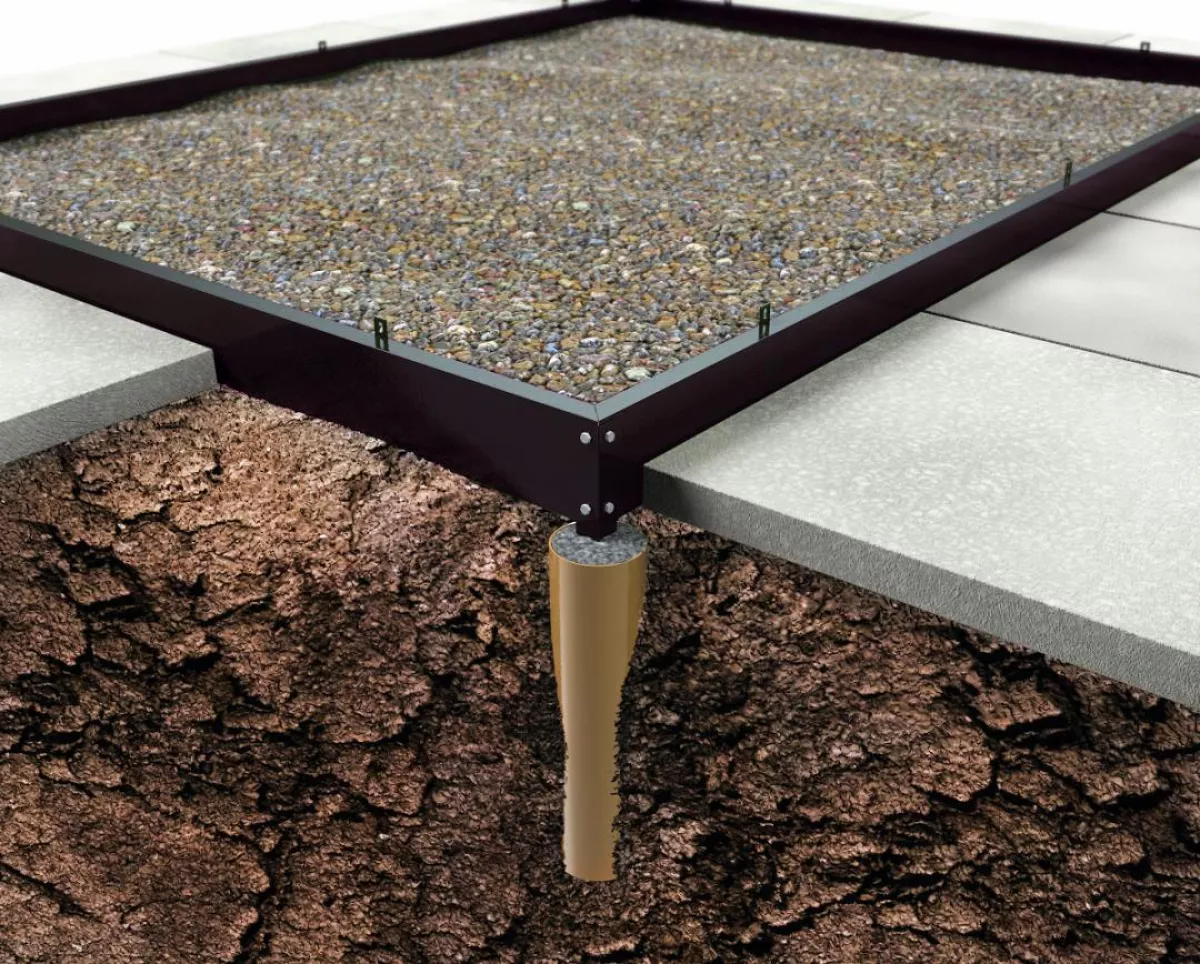 Halls Gewächshaus Fundament schwarz für Universal/Magnum 128 9,9m²