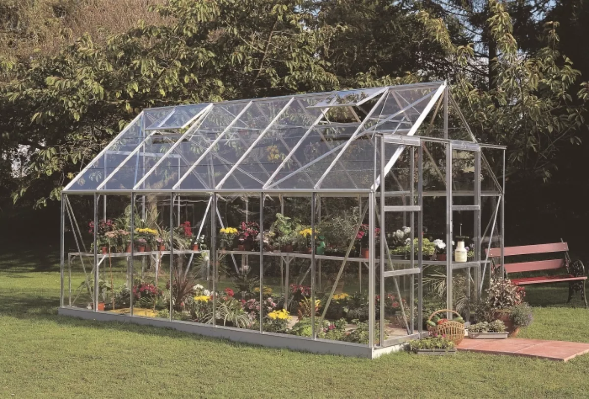 Halls Gewächshaus Magnum alu 148 11,5 m² 3 mm Sicherheitsglas