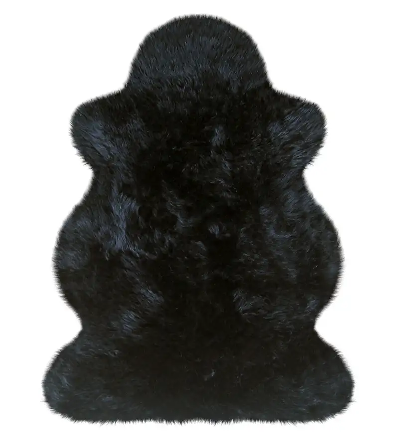 Australisches Lammfell Schwarz 68 x 100 cm