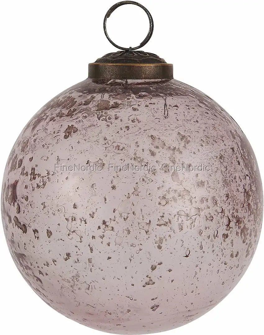 Ib Laursen Weihnachtskugel Pebbled Glass Rose Groß