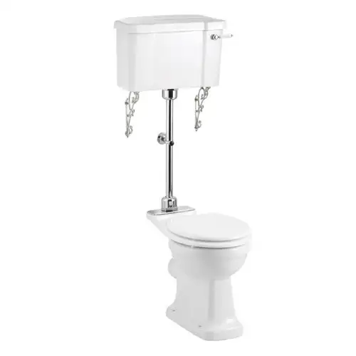 Stand WC Burlington mit wandhängendem Spülkasten mit Ornamentsockel