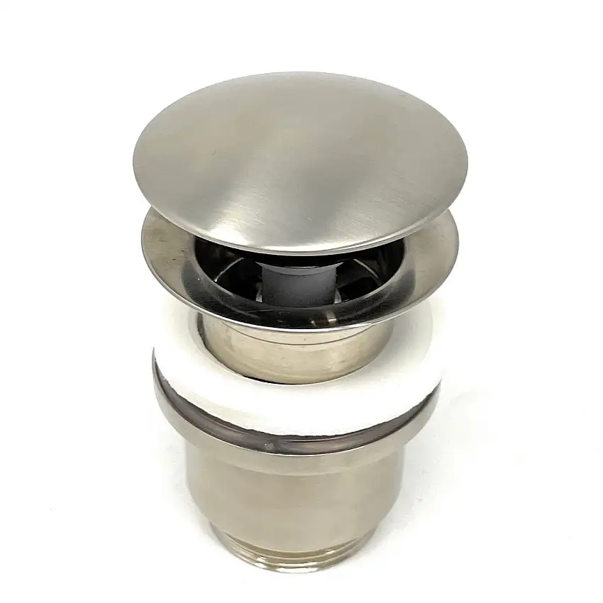 Nicolazzi Clic-Clac Ventil mit Überlauf, Nickel gebürstet