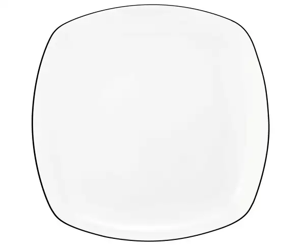 Seltmann Weiden Frühstücksteller Lido Black Line eckig
