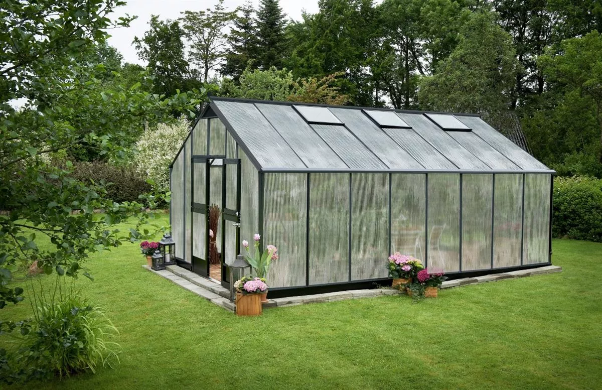 Juliana Gewächshäuser Gärtner 21,4 m² Anthrazit 10 mm SDPL