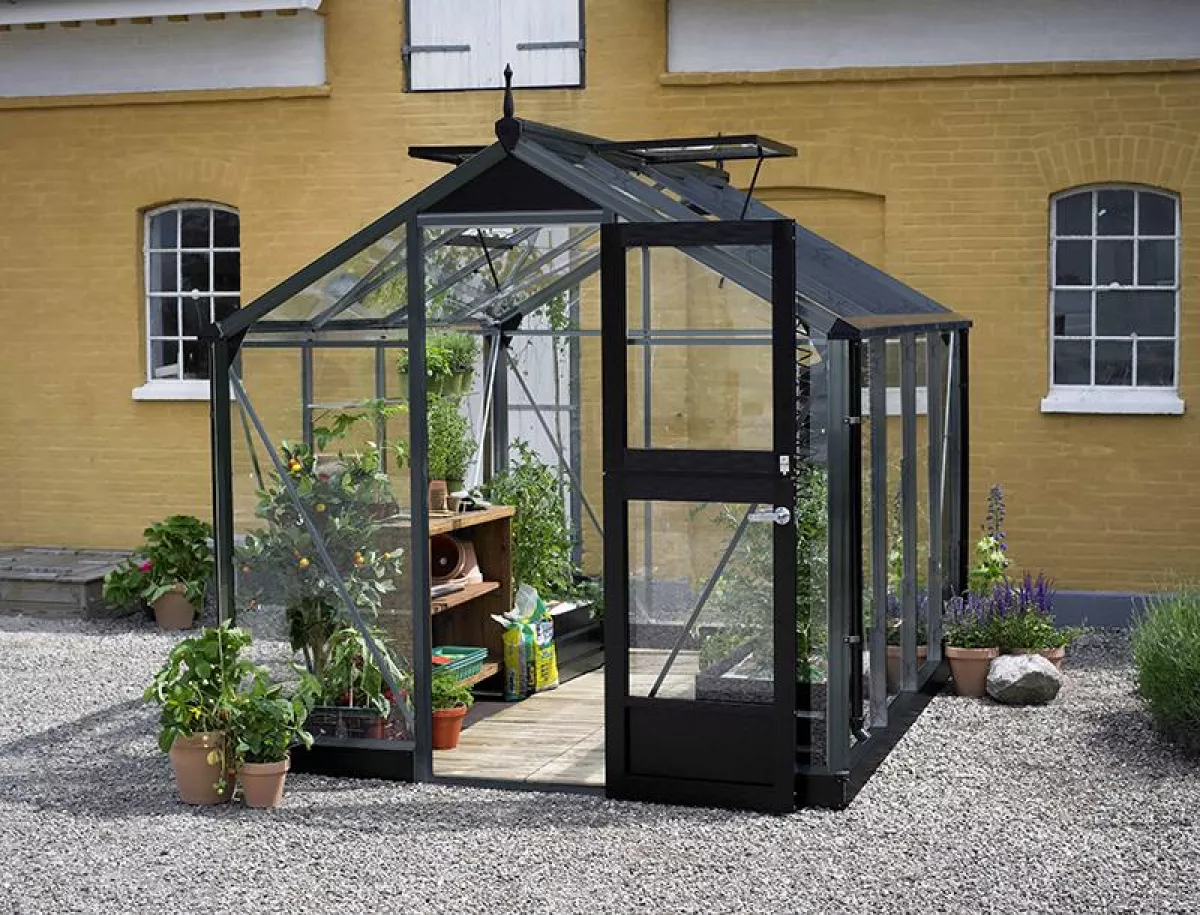 Juliana Gewächshäuser Kompakt 6,6 m² Anthrazit 3mm Sicherheitsglas