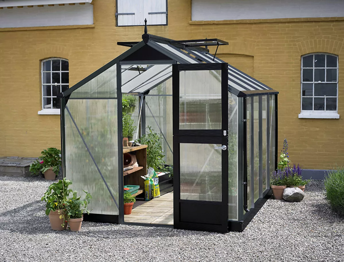 Juliana Gewächshäuser Kompakt 6,6 m² Anthrazit 10mm Polycarbonat (SDPL)