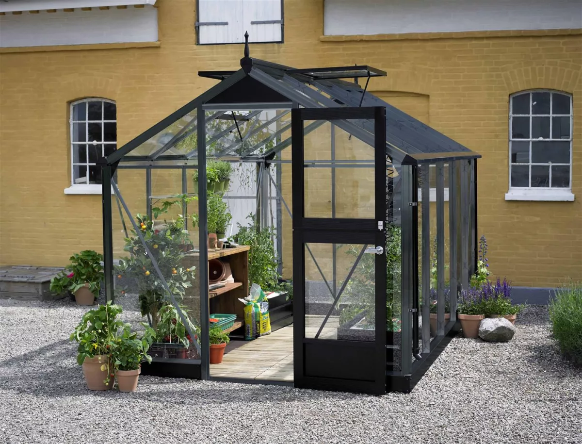 Juliana Gewächshäuser Kompakt 8,2 m² Anthrazit 3mm Sicherheitsglas