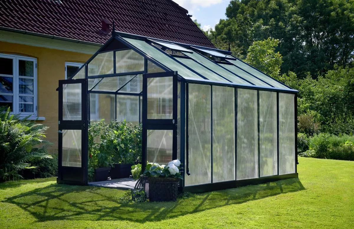Juliana Gewächshäuser Premium 10,9 m² Anthrazit 10 mm SDPL