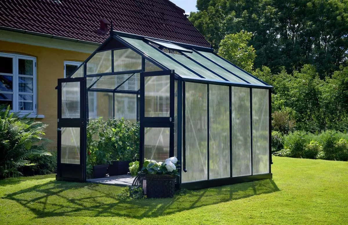 Juliana Gewächshäuser Premium 8,8 m² Anthrazit 10 mm SDPL