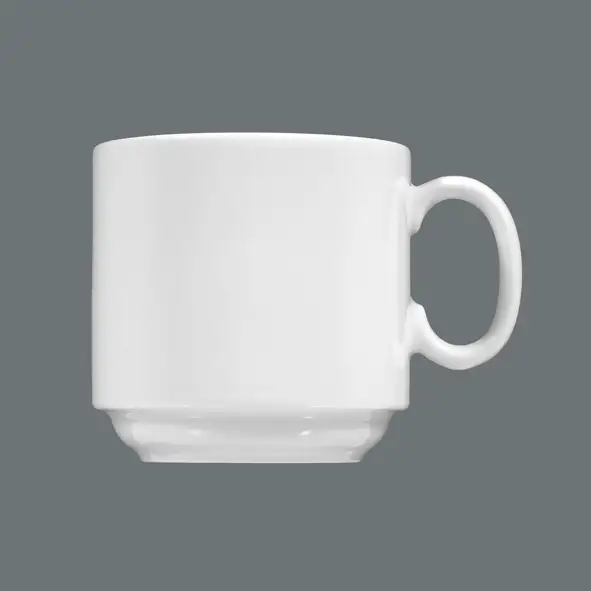 Seltmann Weiden, Meran - Becher m. Hkl. Mainau, stapelbar, weiss, uni, 0,25 ltr.