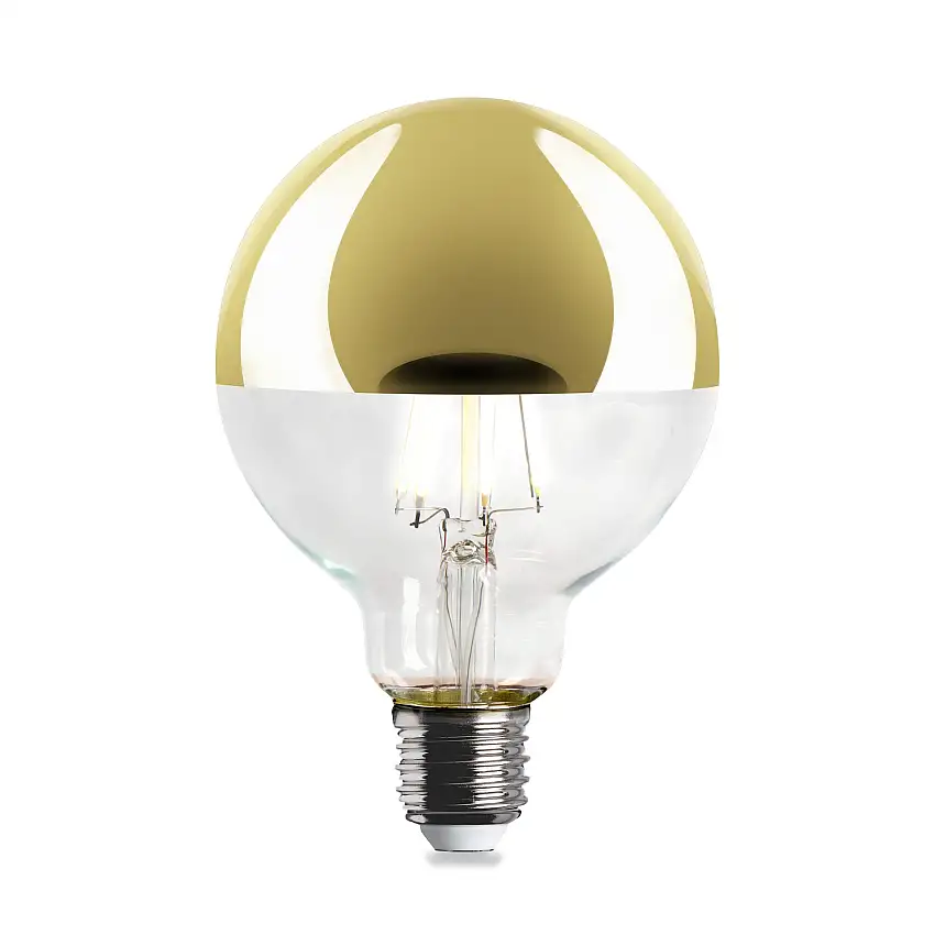 LED-Kopfspiegellampe Globe, Messing