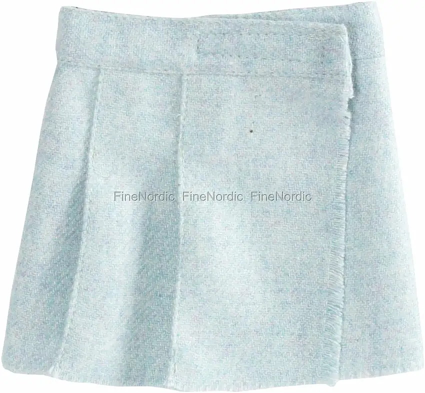 Maileg Kaninchen-kleidung - Medium Wolle Tweed Rock - Blue (Größe 3)