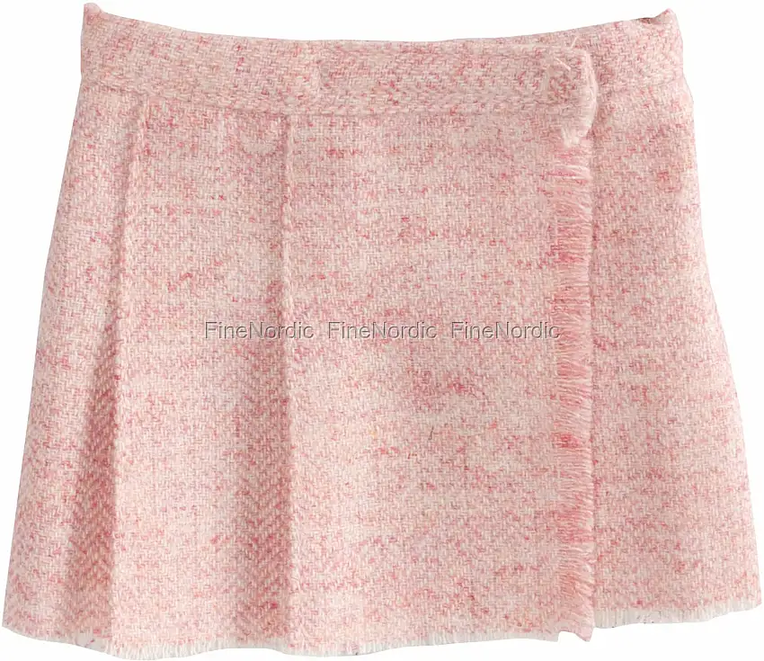 Maileg Kaninchen-kleidung - Medium Wolle Tweed Rock - Rose (Größe 3)