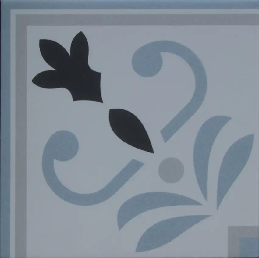 Marokkanische Eckbordüre 20×20 cm – Fliesenbordüre in Zementoptik