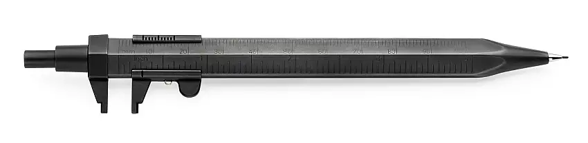 Messograf Druckbleistift schwarz verchromt