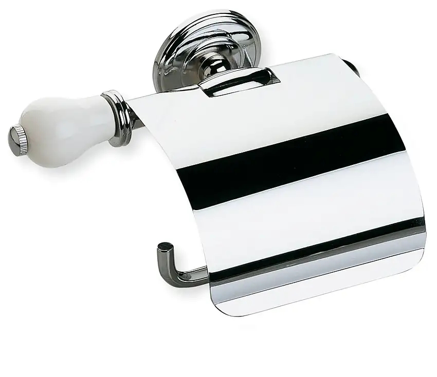 Vintage WC-Rollenhalter Victoria mit Deckel