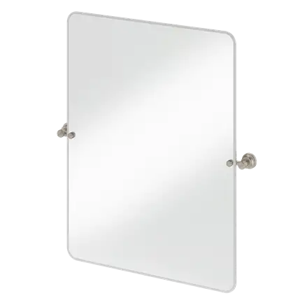 Burlington Spiegel Guild eckig, schwenkbar, Nickel gebürstet, 650 x 850mm