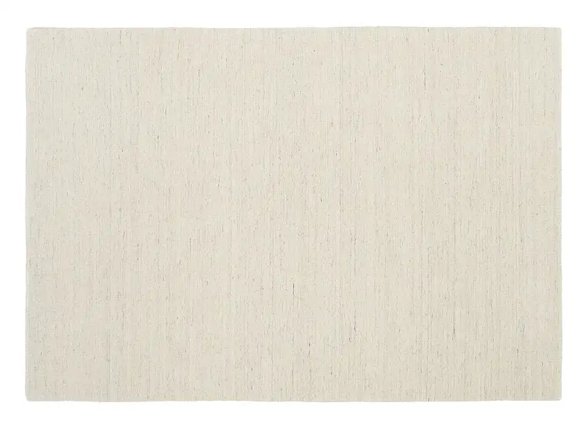 Handloom Sadhana aus Indien Hellgrau-Natur 170 x 240 cm