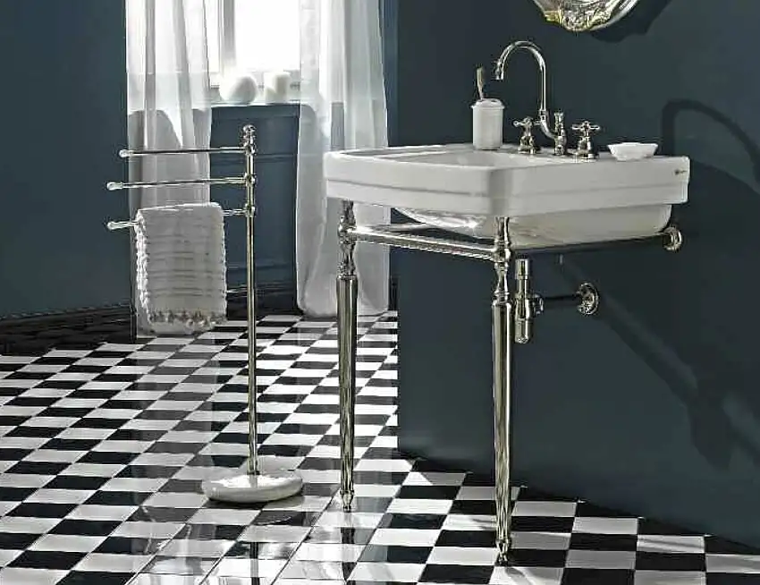 Waschbecken Neoclassica 65cm mit klassischen Metallunterbau