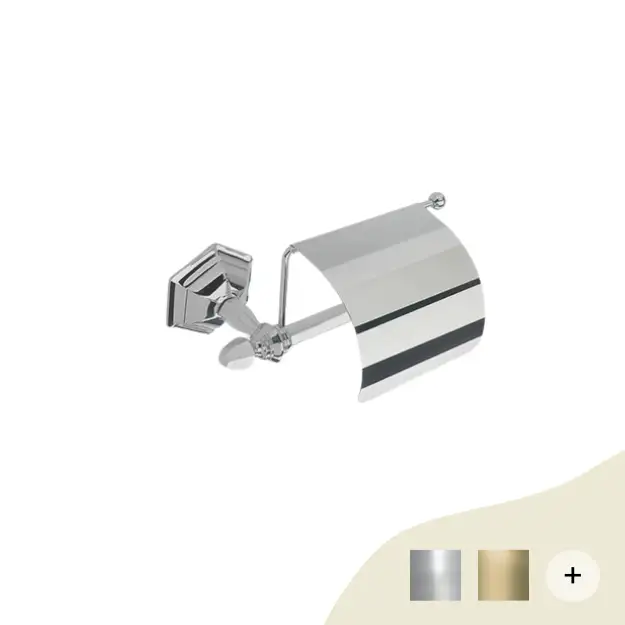 WC Rollenhalter Art Deco mit Deckel