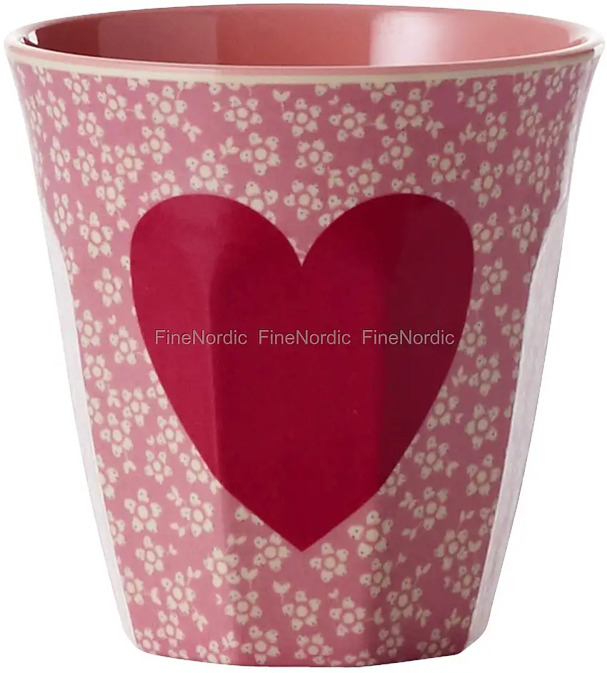 Rice Melamin Becher - Heart - Medium