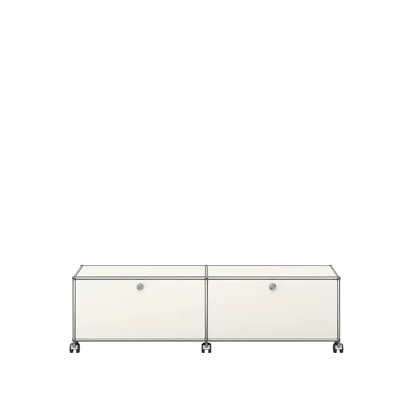 USM Haller TV-/Hi-Fi Lowboard 2x1 - 2 Klappen - Rollen