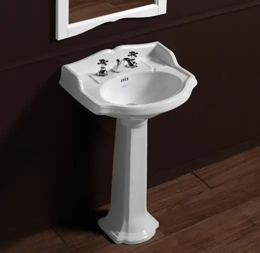 Retro Waschbecken Old England mit hohem Rand, 59 cm