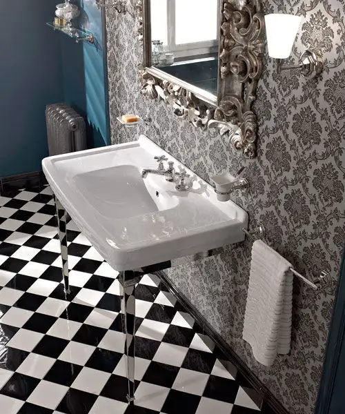 Waschtisch Neoclassica 105cm mit Art Deco Metallunterbau