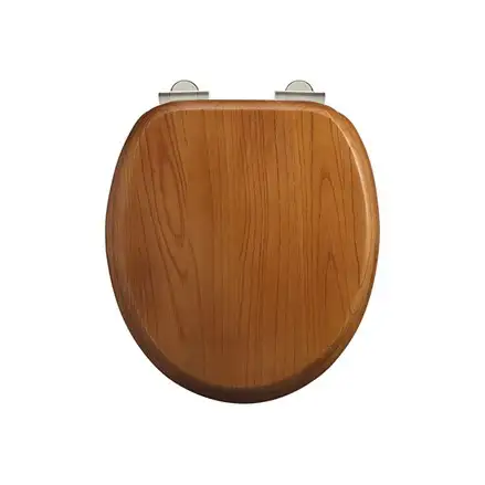 WC Sitz Burlington Eiche mit Chrom Softclose Scharnieren