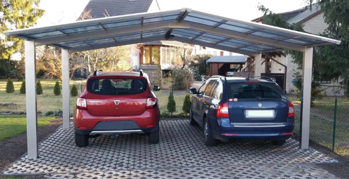 Ximax Design-Carport Linea Kombination Typ 60 M-Ausführung Schwarz L 4,95 m x B 5,46 m