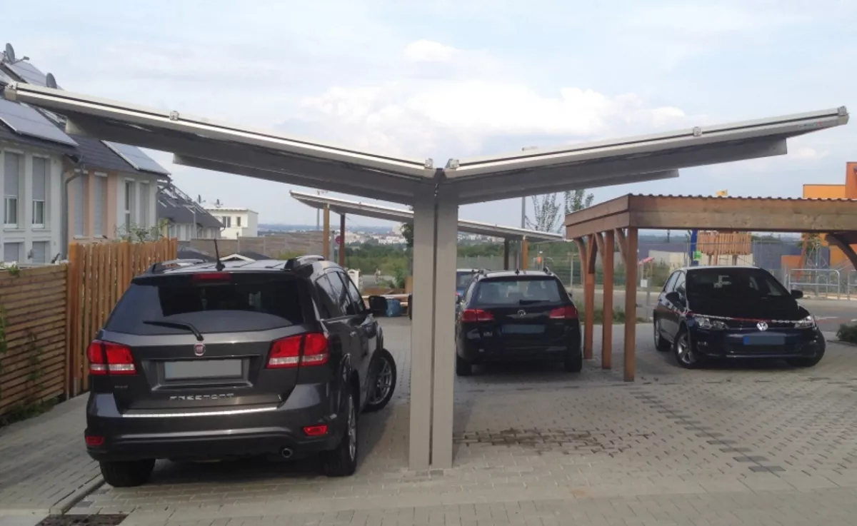 Ximax Design-Carport Linea Kombination Typ 60 Y-Ausführung Schwarz L 4,95 m x B 5,48 m