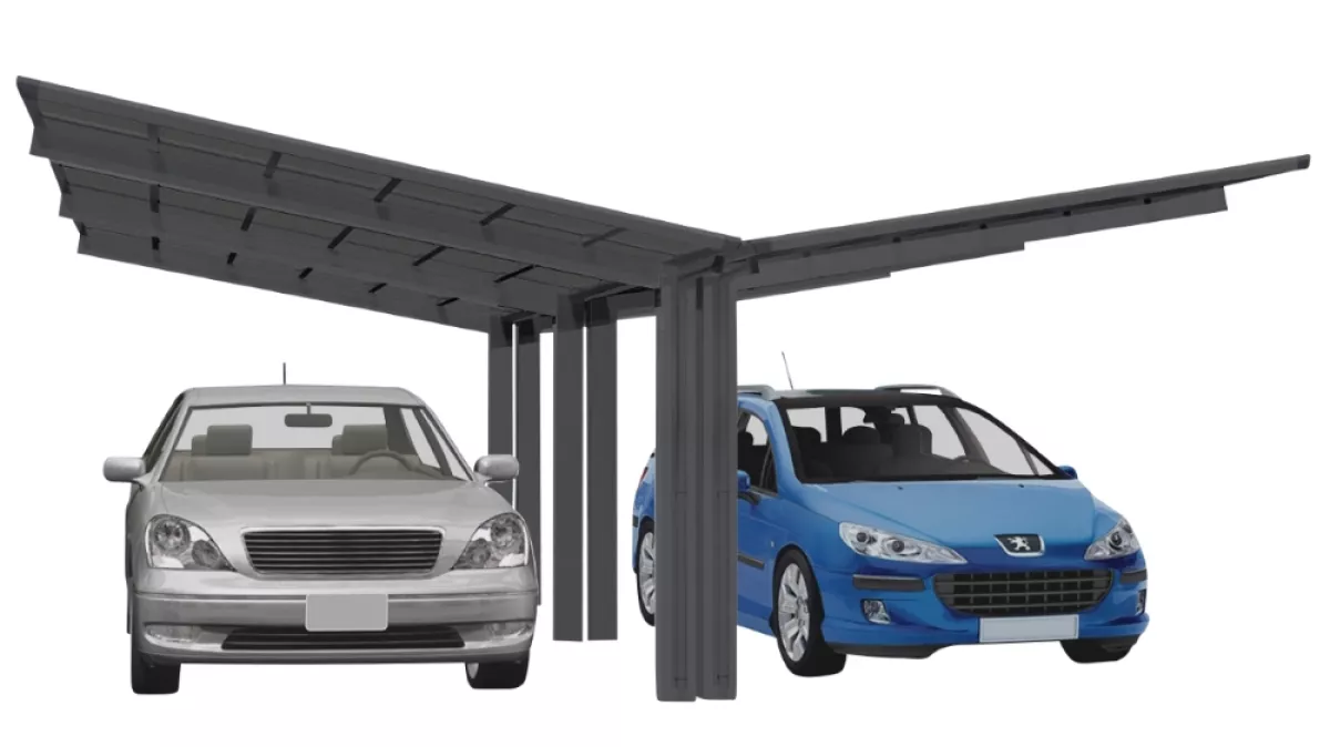 Ximax Design-Carport Linea Kombination Typ 110 Y-Ausführung Schwarz L 4,95 m x B 5,48 m