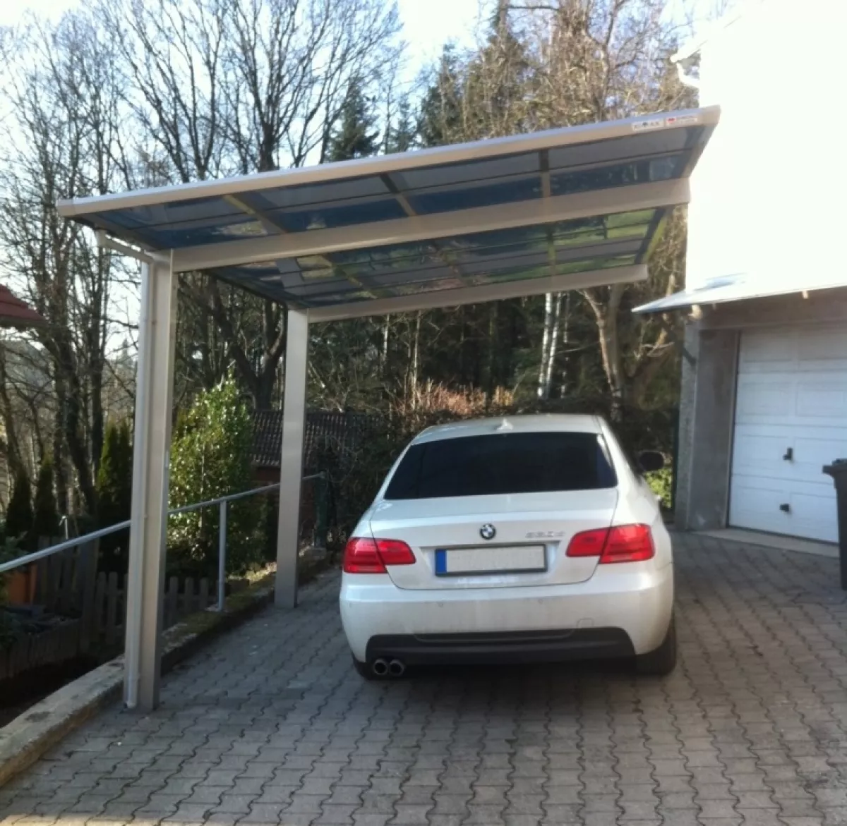 Ximax Design-Carport Linea Typ 60 Edelstahl-Look aus Aluminium L 4,95 m x B 3,02 m