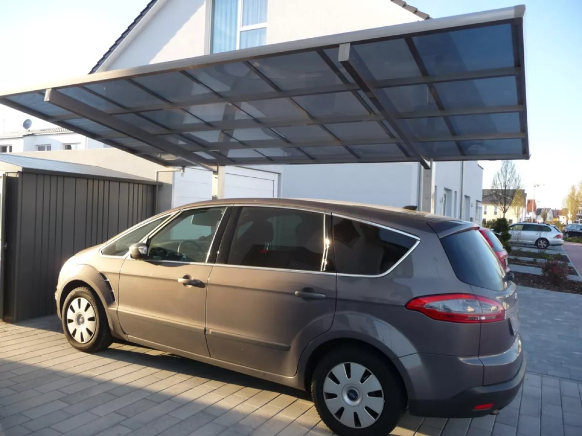 Ximax Design-Carport Linea Typ 60 Schwarz aus Aluminium L 4,95 m x B 2,43 m